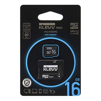  Карта памяти KLV microSDHC NEO 16GB CL10 U1 adapter (U016GUC1U18-DK) 