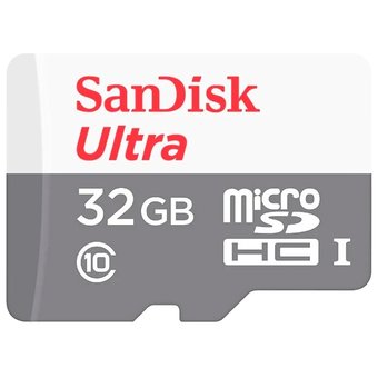  Карта памяти Sandisk microSDHC 32Gb Class10 SDSQUNS-032G-GN3MN Ultra 80 w/o adapter 