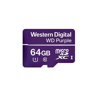  Карта памяти WD microSDXC 64Gb Class10 WDD064G1P0A Purple w/o adapter 