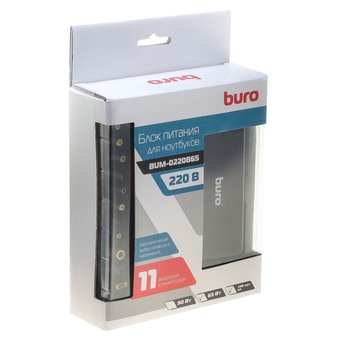 Блок питания Buro (BUM-0220B65) автоматический 65W 18.5V-20V 11-connectors 3.25A 1xUSB 2.4A от бытовой электросети LED индикатор   Блок питания Buro (BUM-0220B65) автоматический 65W 18.5V-20V 11-connectors 3.25A 1xUSB 2.4A от бытовой электросети LED индикатор