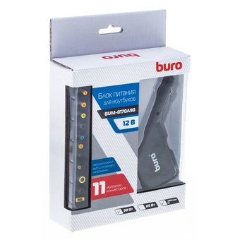  БП Buro BUM-0170A90 автоматический 90W 15V-20V 11-connectors 4.5A 1xUSB 1A от прикуривател 