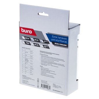  Блок питания Buro (BUM-1130M90) ручной 90W 12V-20V 11-connectors 3.75A 1xUSB 1A от бытовой электросети LED индикатор 