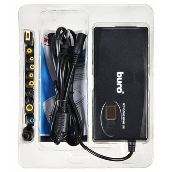  Блок Питания Buro (BUM-1245M90) ручной 90W 12V-24V 11-connectors 1xUSB 1A от бытовой электросети LED индикатор 