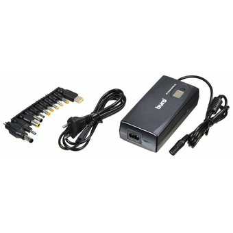  Блок Питания Buro (BUM-1245M90) ручной 90W 12V-24V 11-connectors 1xUSB 1A от бытовой электросети LED индикатор 