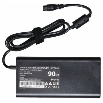 Блок питания Ippon (SD90U Black) автоматический 90W 15V-19.5V 11-connectors 1xUSB 2.1A от бытовой электросети LСD индикатор 