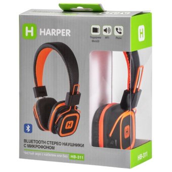  Наушники bluetooth HARPER HB-311 orange 