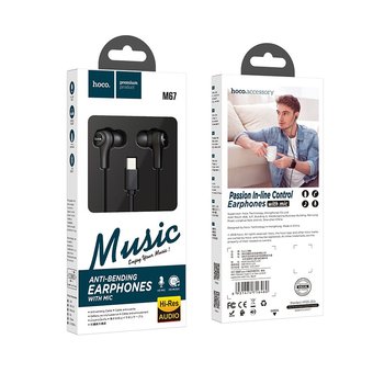  Наушники HOCO M67 Passion Type-C in-line control with mic, black 