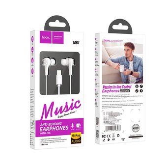  Наушники HOCO M67 Passion Type-C in-line control with mic, white 