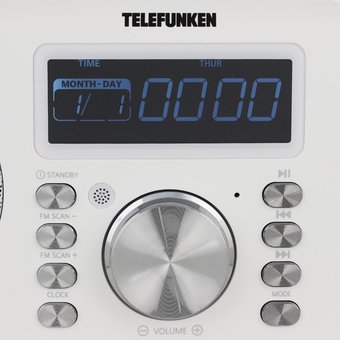  Радиоприемник настольный Telefunken TF-1581UB белый 