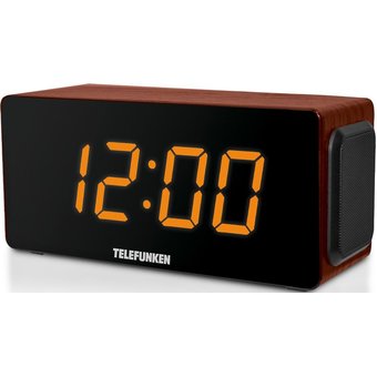  Радиоприемник настольный Telefunken TF-1566 дерево коричневое/оранжевый USB SD/MMC 