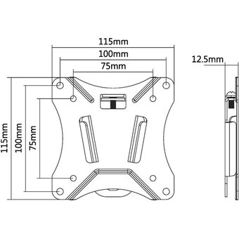  Кронштейн для телевизора Ultramounts UM 810F черный 13"-27" до25кг фиксированный 