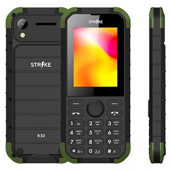  Мобильный телефон Strike R30 Black/Green 