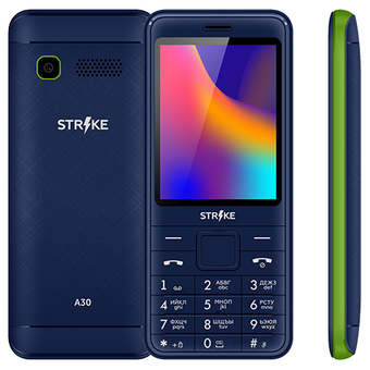  Мобильный телефон Strike A30 Blue/Green 
