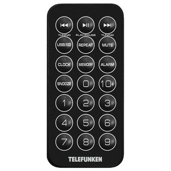  Радиоприемник настольный Telefunken TF-1566 черное дерево/белый USB SD/MMC 