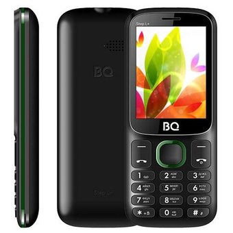 Мобильный телефон BQ 2440 Step L+ Black+Green 