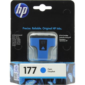  Картридж струйный HP 177 C8771HE голубой для HP 3313/C5183/C6183/C7183/D7163/8253 