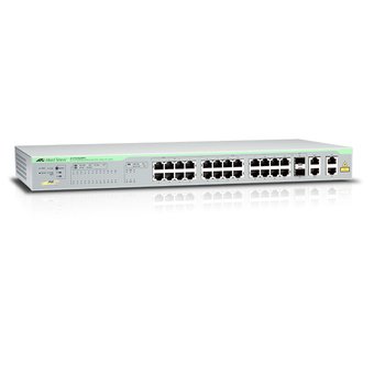  Коммутатор Allied Telesis AT-FS750/28PS-50 24x100Mb 2G 24PoE 4PoE+ 193W настраиваемый 