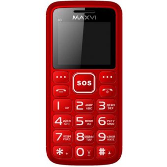  Мобильный телефон Maxvi B2 Red 