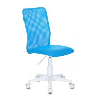  Кресло детское Бюрократ KD-9/WH/TW-55 голубой TW-31 TW-55 сетка/ткань (пластик белый) 