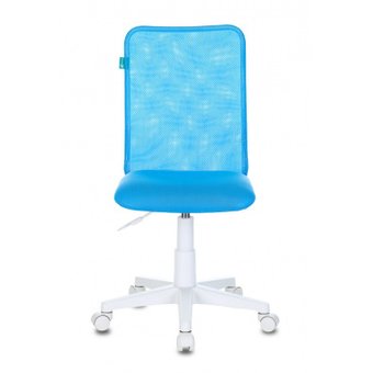  Кресло детское Бюрократ KD-9/WH/TW-55 голубой TW-31 TW-55 сетка/ткань (пластик белый) 