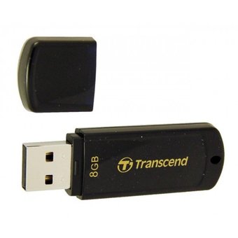  Flash Drive 8Gb USB2.0 Transcend Jetflash 350 черный (TS8GJF350) 