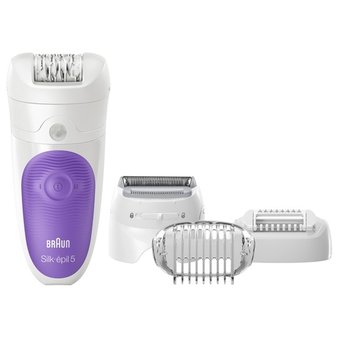  Эпилятор Braun Silk-epil 5 5-541 Wet & Dry белый/фиолетовый 