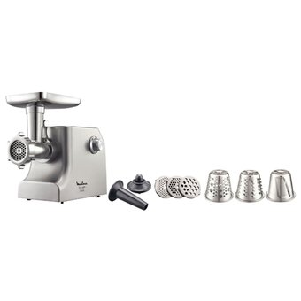  Мясорубка Moulinex ME858D32 серебристый 