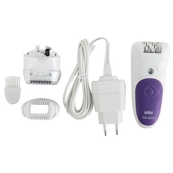  Эпилятор Braun Silk-epil 5 5-541 Wet & Dry белый/фиолетовый 