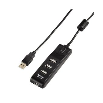  Разветвитель USB 2.0 Hama Switch 4порт. черный (00054590) 