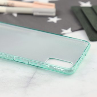  Накладка силиконовая блестящая для Samsung Galaxy A51, зеленый 
