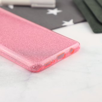  Накладка силиконовая блестящая для Samsung Galaxy A51, розовый 