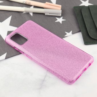  Накладка силиконовая блестящая для Samsung Galaxy A51, сиреневый 
