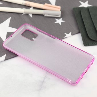  Накладка силиконовая блестящая для Samsung Galaxy A51, сиреневый 