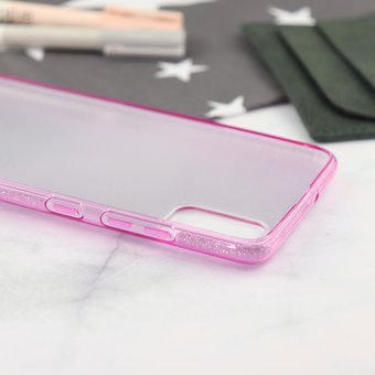  Накладка силиконовая блестящая для Samsung Galaxy A51, сиреневый 