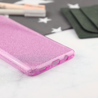  Накладка силиконовая блестящая для Samsung Galaxy A51, сиреневый 
