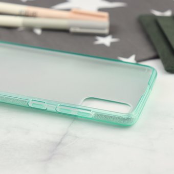  Накладка силиконовая блестящая для Samsung Galaxy A71, зеленый 