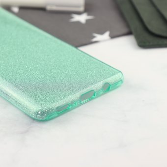  Накладка силиконовая блестящая для Samsung Galaxy A71, зеленый 