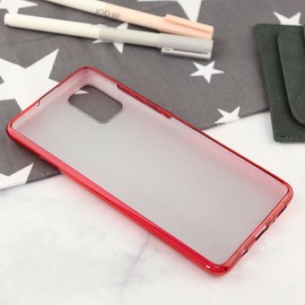  Накладка силиконовая блестящая для Samsung Galaxy A71, красный 