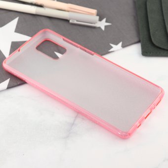  Накладка силиконовая блестящая для Samsung Galaxy A71, розовый 