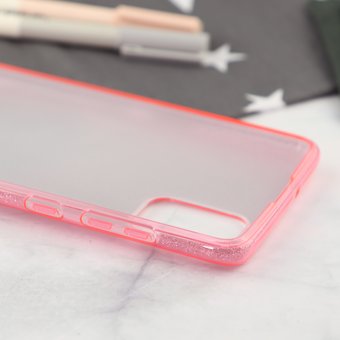  Накладка силиконовая блестящая для Samsung Galaxy A71, розовый 