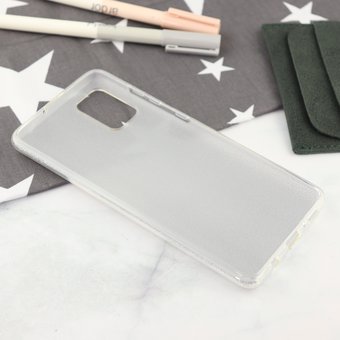  Накладка силиконовая блестящая для Samsung Galaxy A71, серебряный 