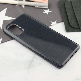  Накладка силиконовая блестящая для Samsung Galaxy A71, черный 
