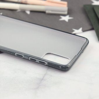  Накладка силиконовая блестящая для Samsung Galaxy A71, черный 