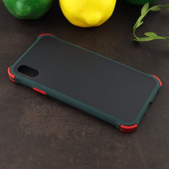  Чехол ARMOUR для iPhone X/XS черно-зелёный 