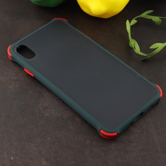  Чехол ARMOUR для iPhone XS Max черно-зелёный 