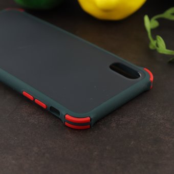  Чехол ARMOUR для iPhone XS Max черно-зелёный 