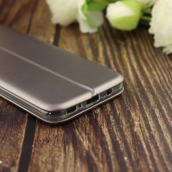  Чехол-книга для Samsung A51 (2020)/отдел под пластик.карту,силикон/ серебро 
