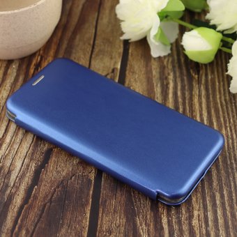  Чехол-книга для Samsung A51 (2020)/отдел под пластик.карту,силикон/ синий 