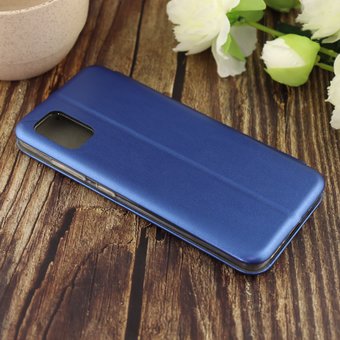  Чехол-книга для Samsung A51 (2020)/отдел под пластик.карту,силикон/ синий 