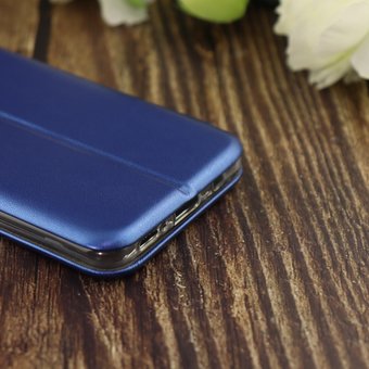  Чехол-книга для Samsung A51 (2020)/отдел под пластик.карту,силикон/ синий 